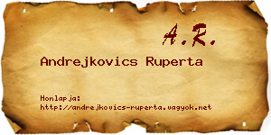Andrejkovics Ruperta névjegykártya
